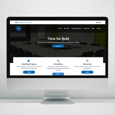 Website for Time For Bold